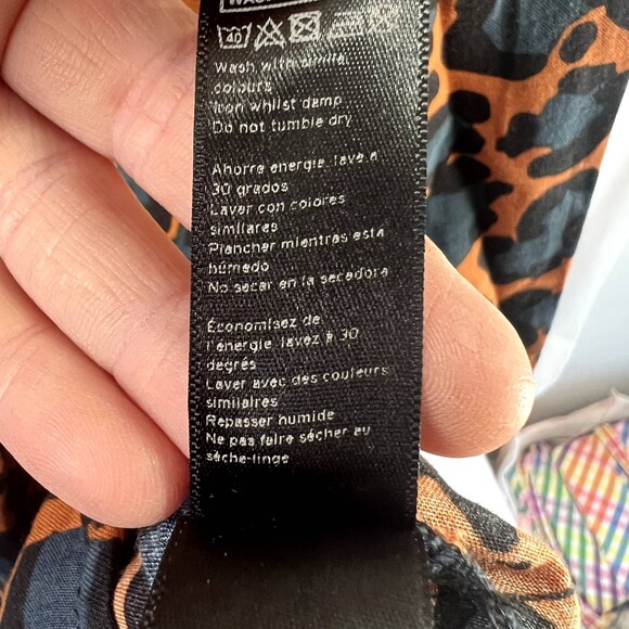 Topshop Animal Print Mock Neck Long Sleeve Bold Statement Dress Size 6 - Picture 9 of 11